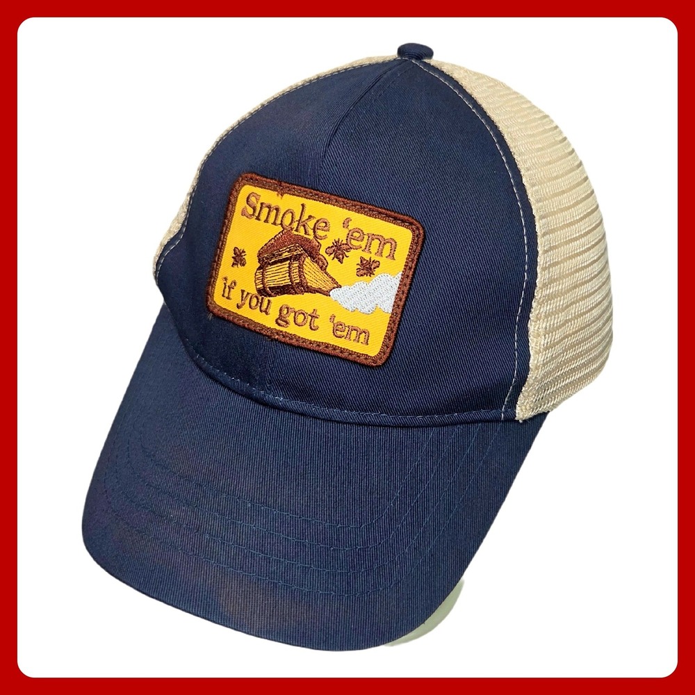 Econscious Smoke Em If You Got EC7070 Mens‎ Trucker Hat OS Snapback Cap EUC